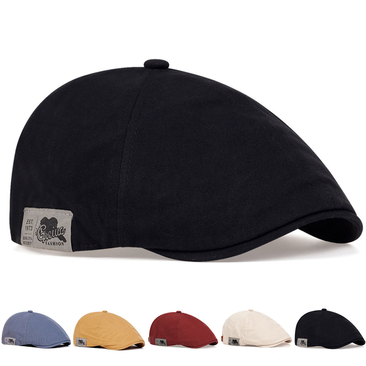 Vintage Fashion Labels - Béret Vintage en lin pour hommes