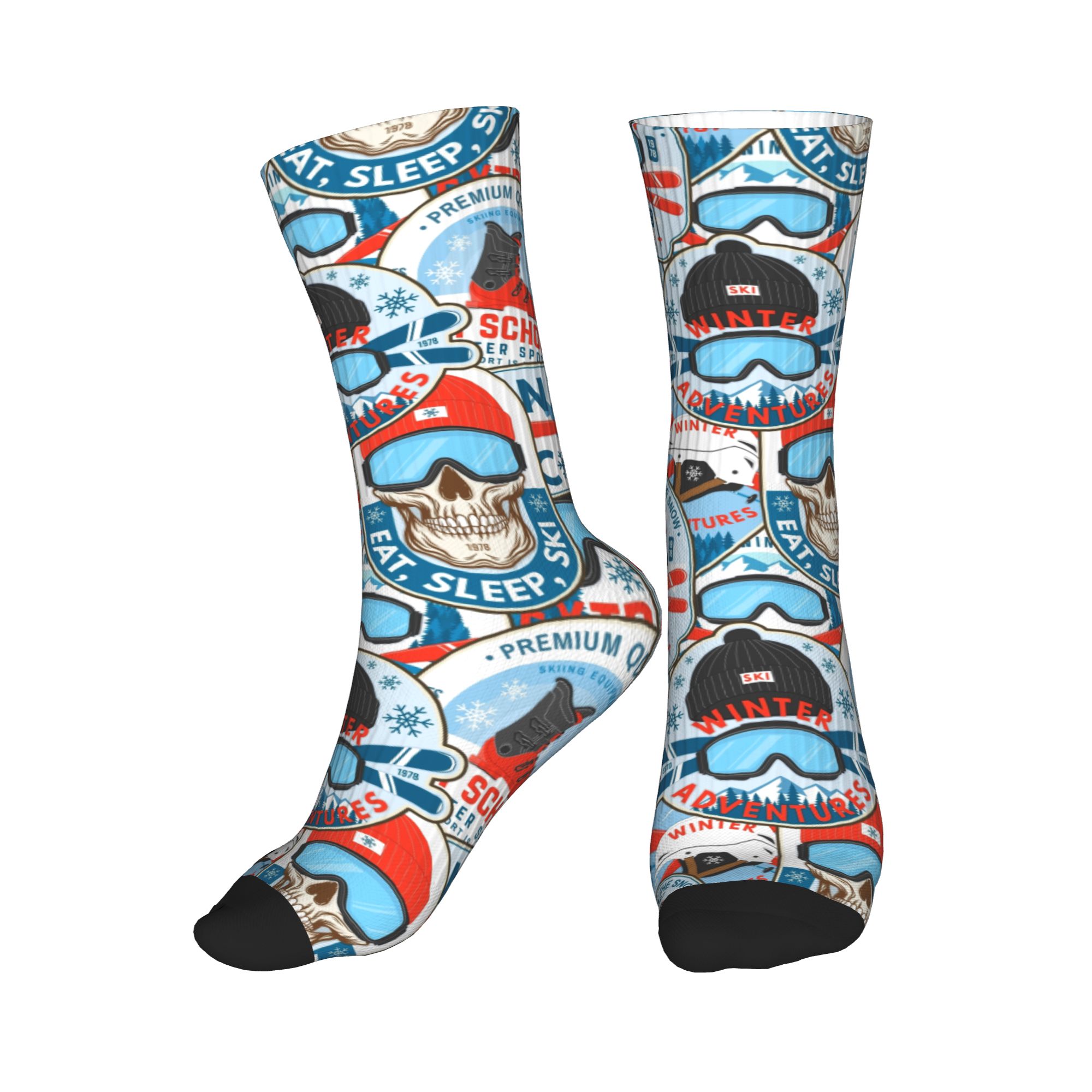 Vintage Fashion For Mens - Chaussettes vintage rouges et bleues à