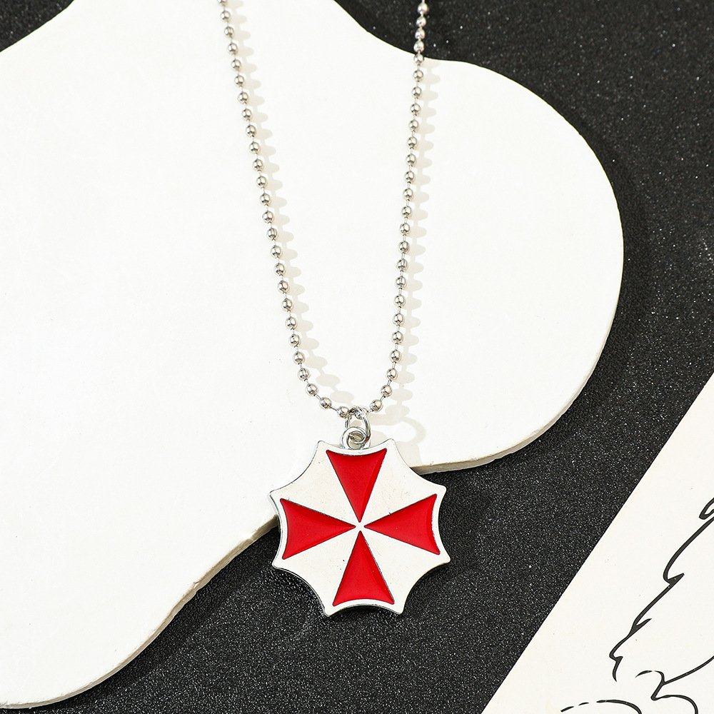 Vintage Urban Fashion - Collier pendentif parapluie rouge vintage, accessoire
