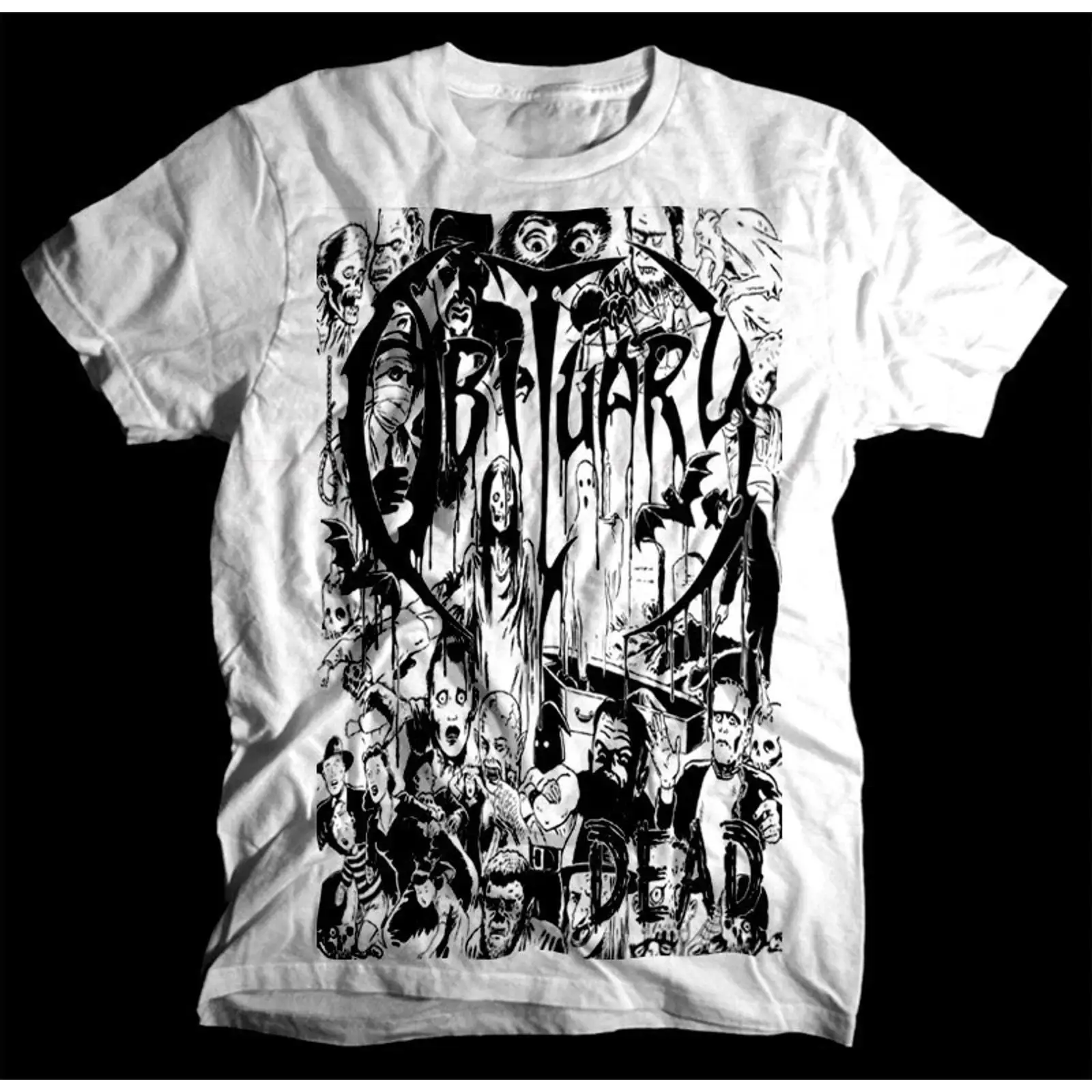 Vintage Fashion Obituaries - Soldes : T-shirt blanc vintage délavé