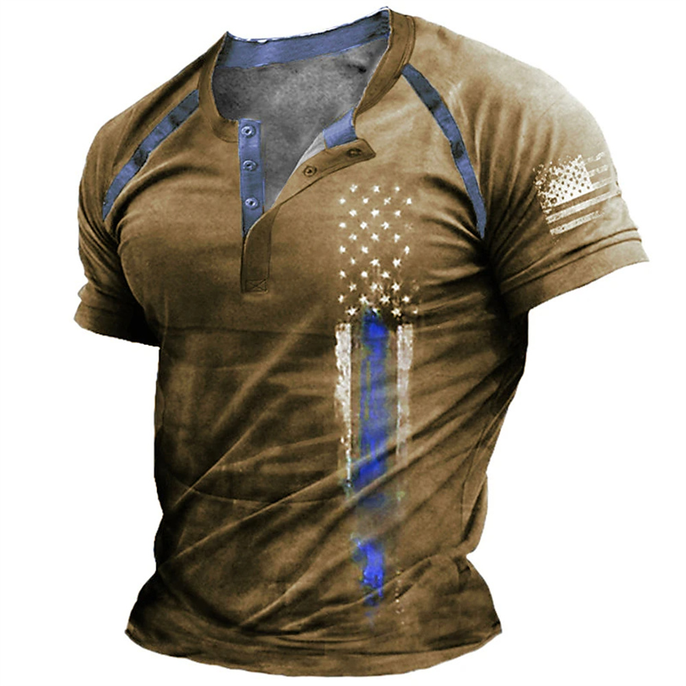 Vintage Urban Fashion - T-shirt décontracté pour homme à col