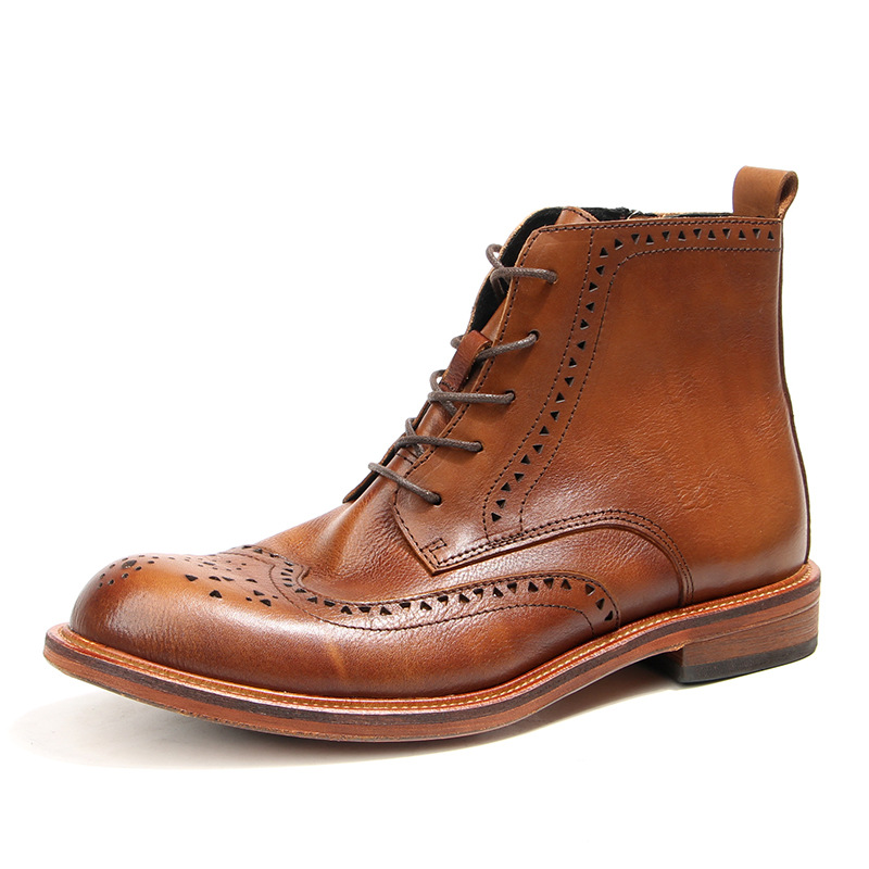 Vintage Fashion For Mens - Bottines Chelsea Vintage en cuir véritable