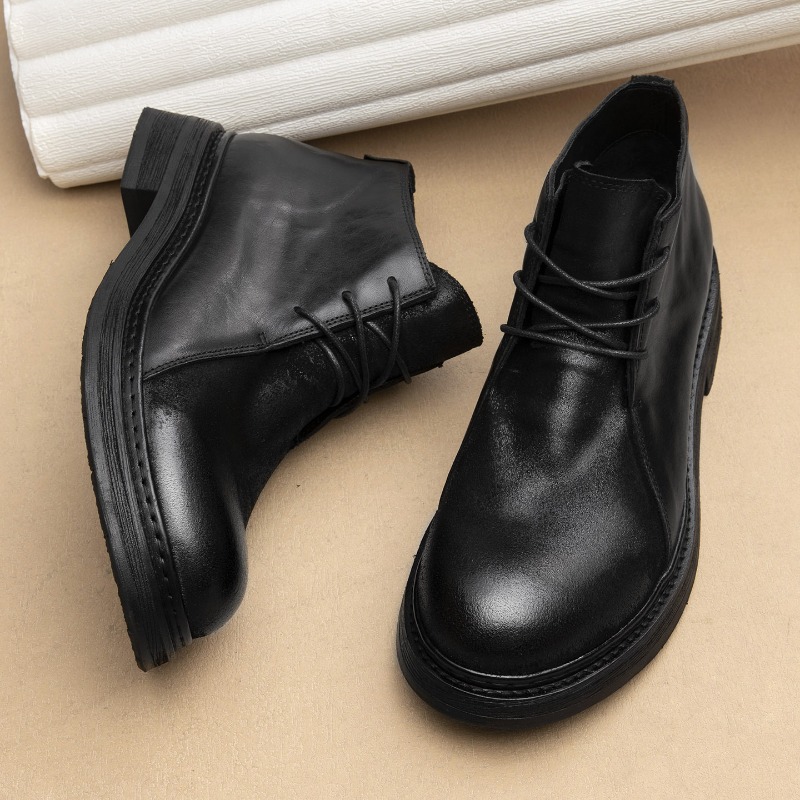 Vintage Fashion For Mens - Bottes en cuir véritable vintage pour
