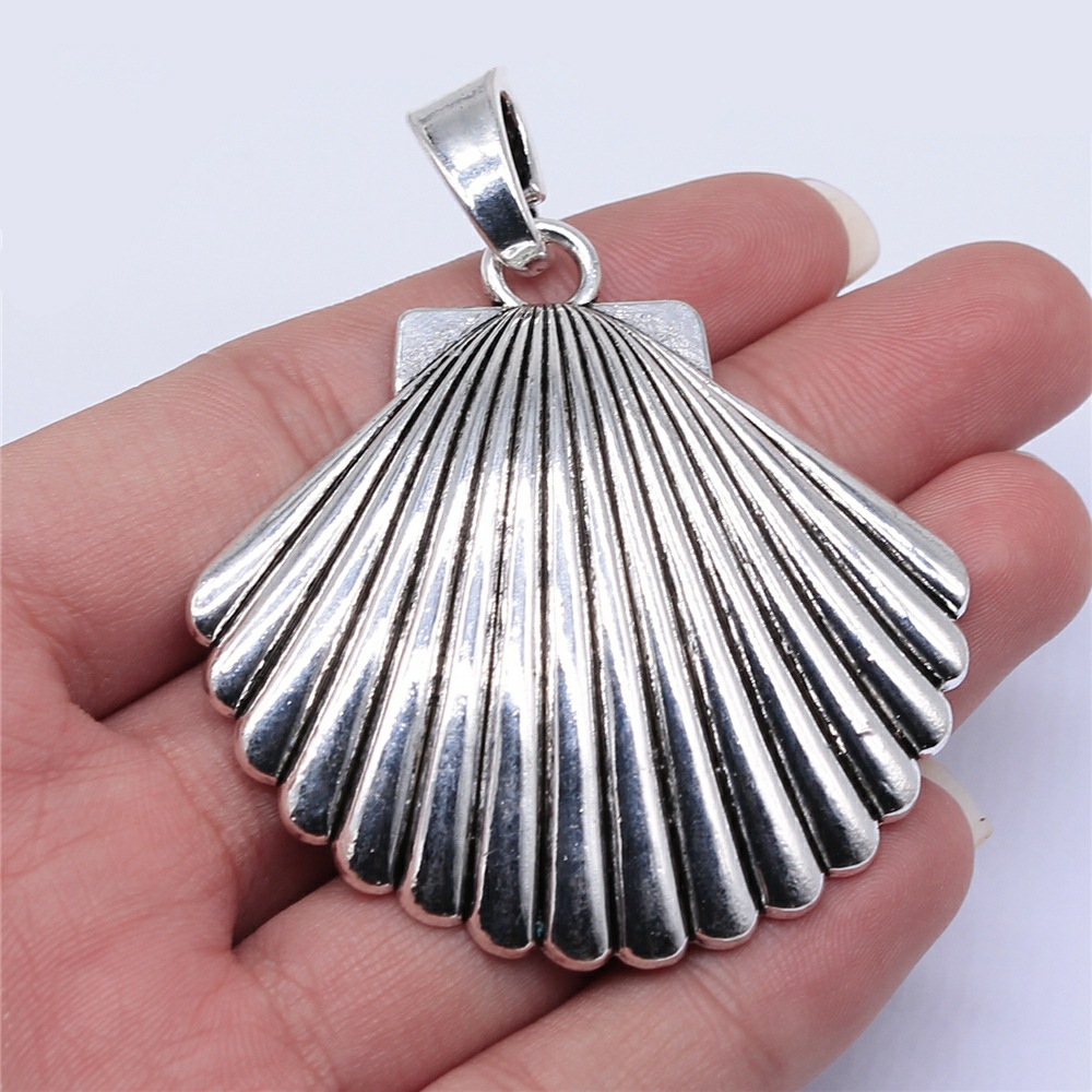 Vintage Urban Fashion - Breloques en forme de coquille surdimensionnées,