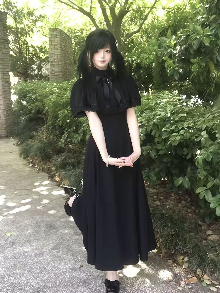 Vintage Fashion Retro Outfit - Robe gothique Harajuku en dentelle pour