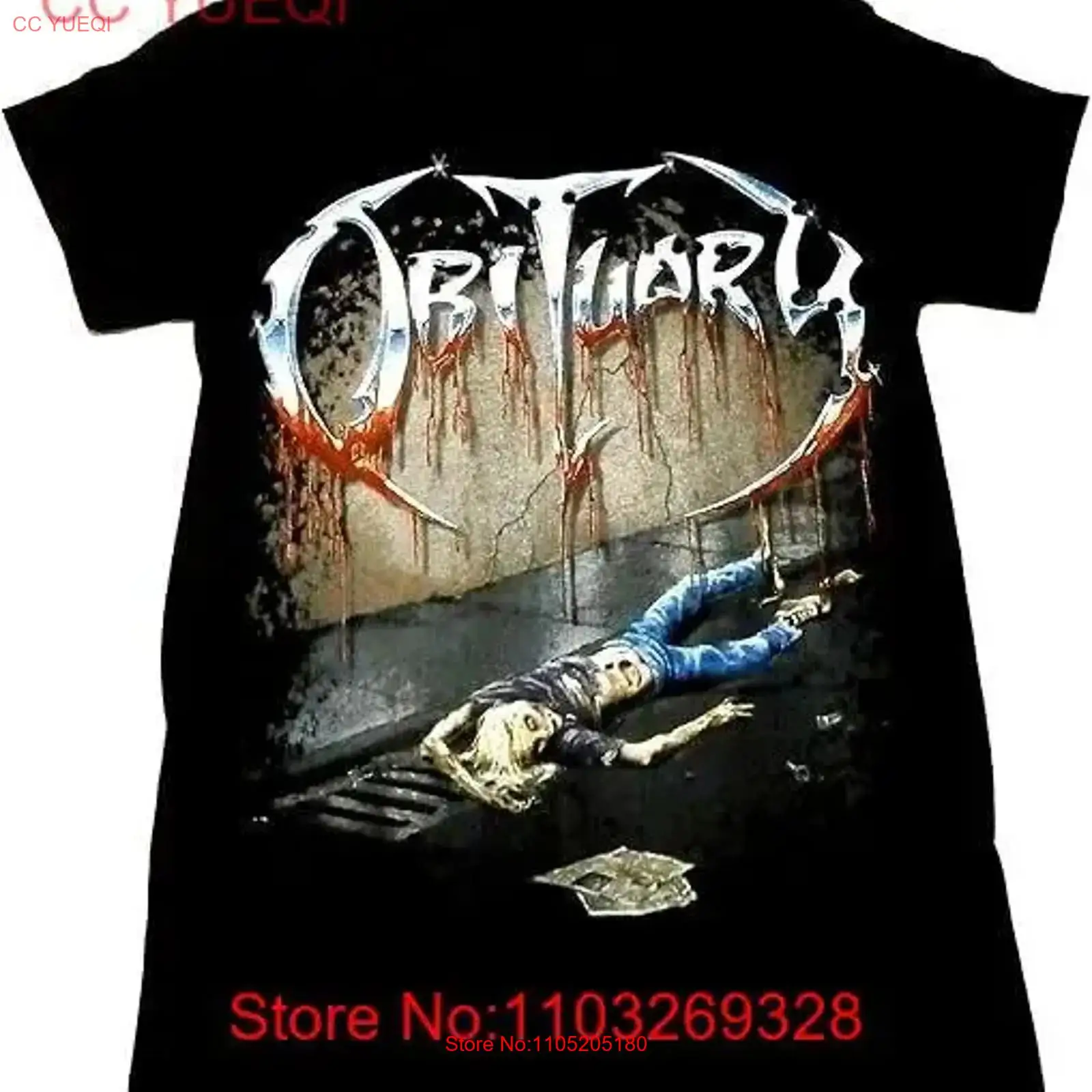 Vintage Fashion Obituaries - Vtg OBITUARY Band T shirt Adulte