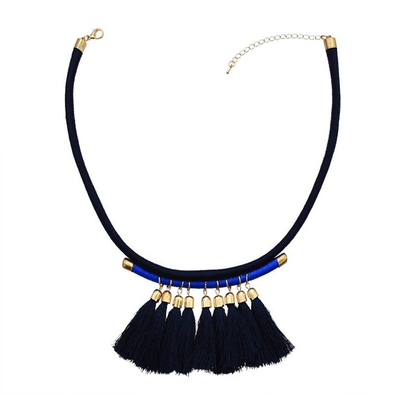 Vintage Fashion Vogue - Collier bohème de style rétro, glands
