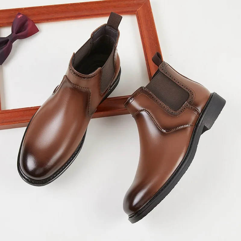 Vintage Fashion For Mens - Bottes Oxford en cuir Vintage pour