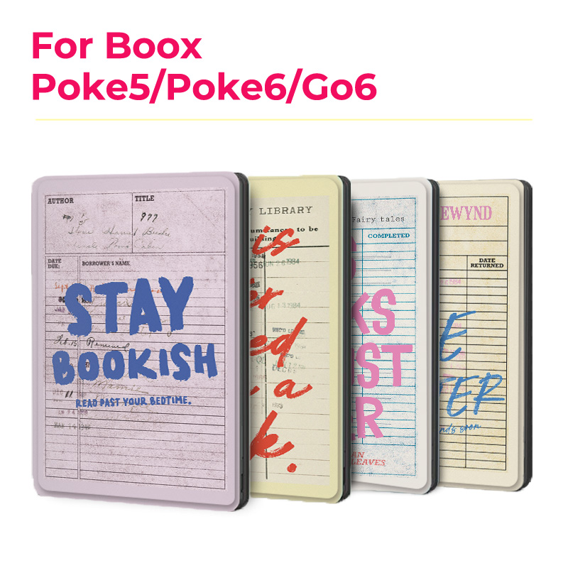Vintage Fashion Library - Étui magnétique Murmelo pour Boox Go6