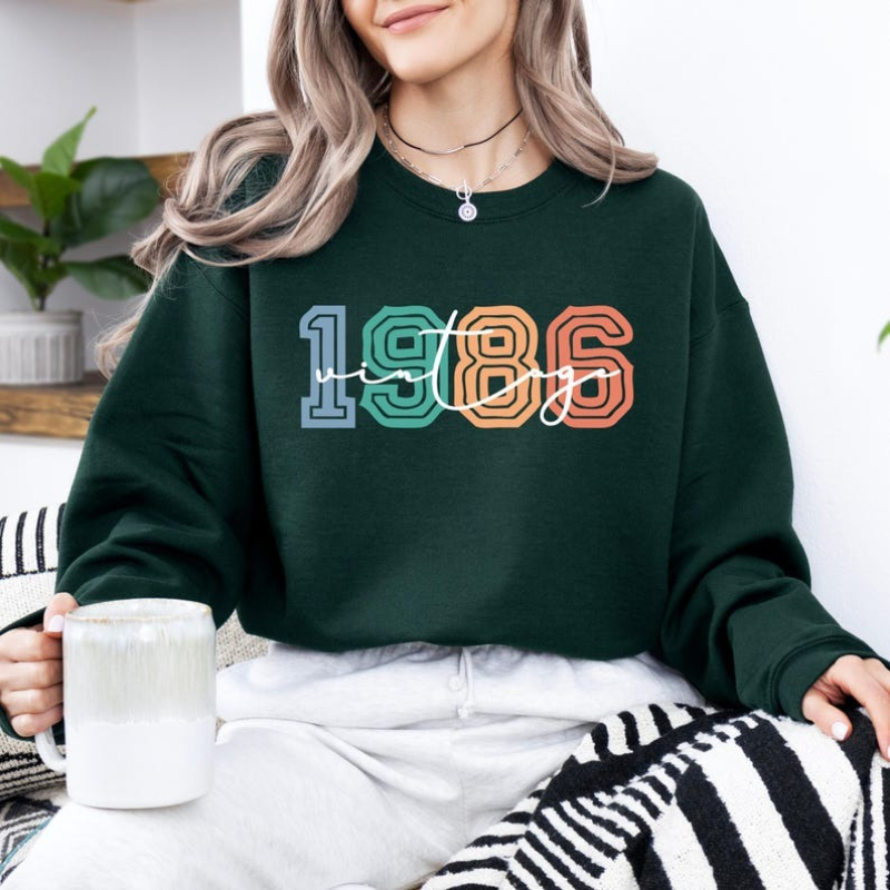 Vintage Fashion Retro Outfit - Sweat-shirt vintage 1986 pour 40e anniversaire,