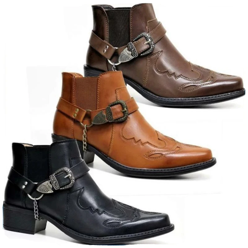 Vintage Fashion Fabrics - Bottes de cowboy vintage en cuir