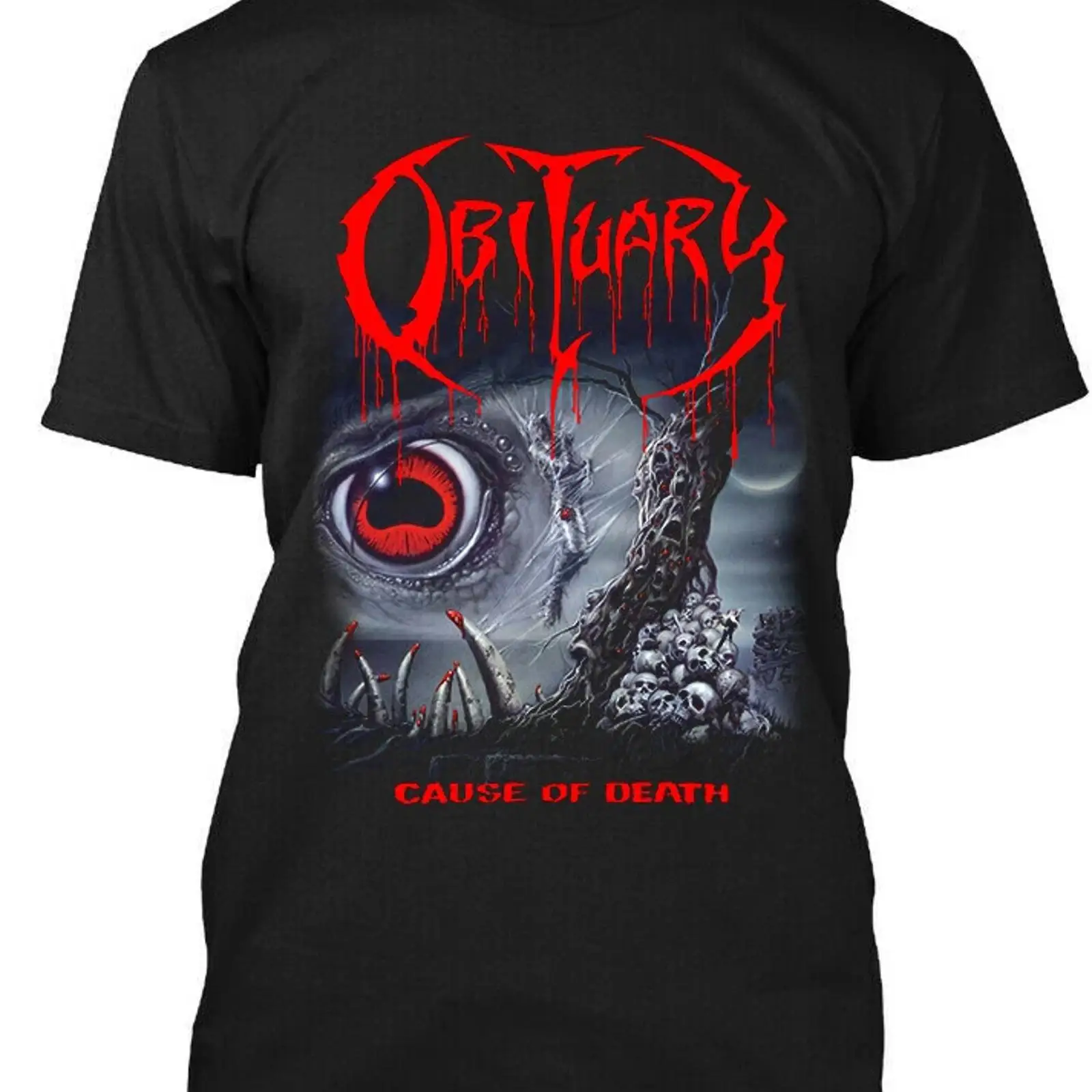 Vintage Fashion Obituaries - T-shirt vintage américain avec logo Obituary