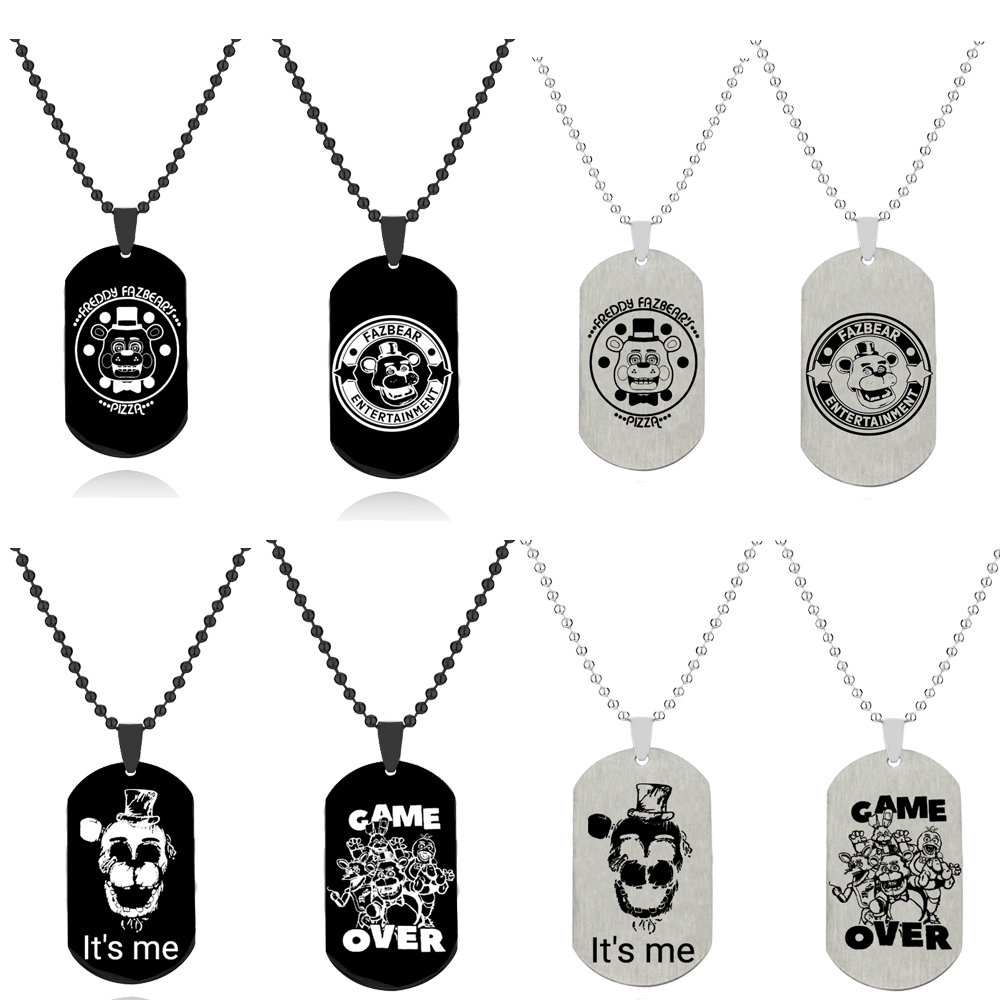 Vintage Fashion Labels - Anime Game Figures Collier en acier