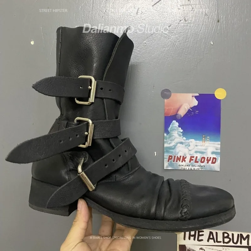 Bottes de moto en cuir véritab - Vintage Fashion For Mens avis et prix