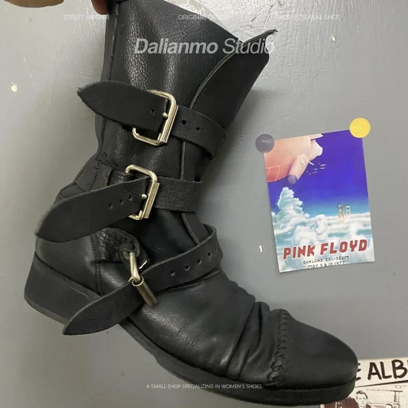 Bottes de moto en cuir véritab - Vintage Fashion For Mens avis et prix