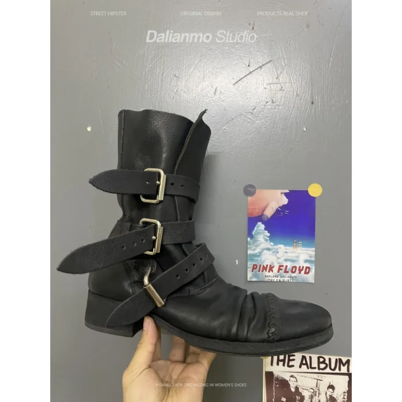 Bottes de moto en cuir véritab - Vintage Fashion For Mens avis et prix