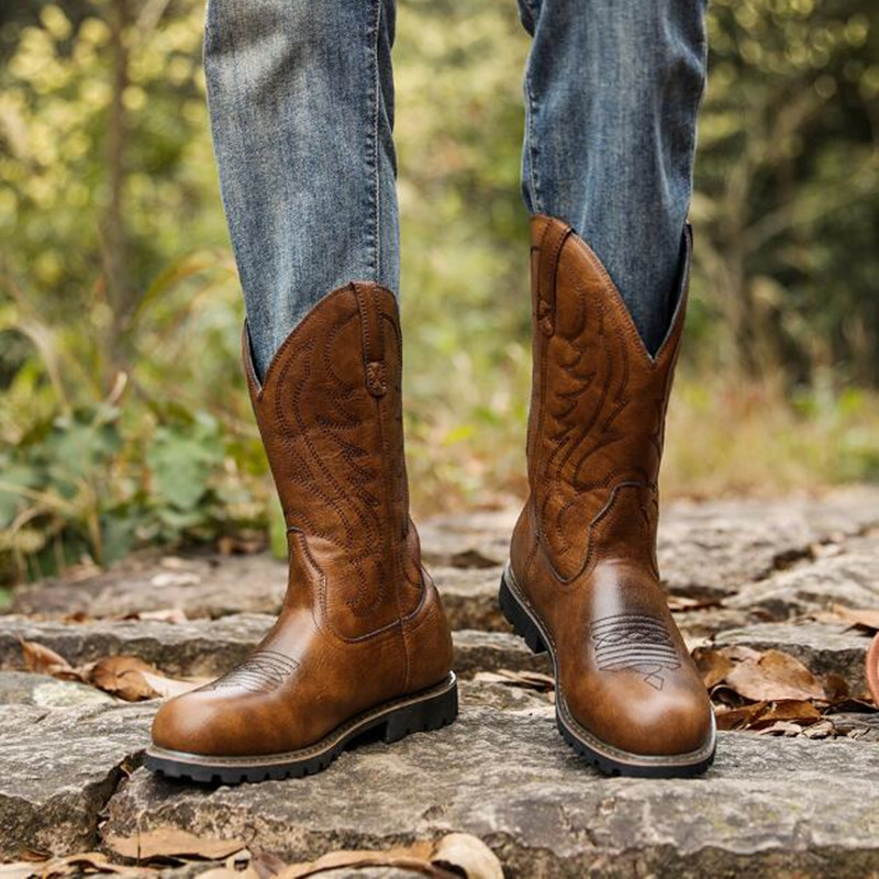 Bottes de cowboy à enfiler pou - Vintage Fashion For Mens avis et prix