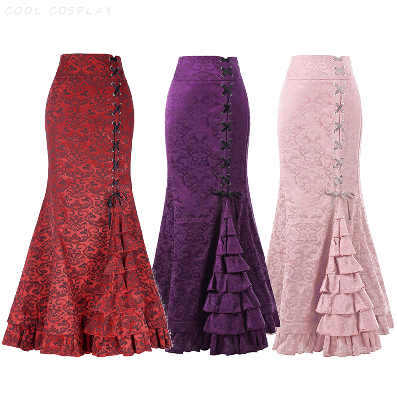 Jupes longues femmes Punk queu - Vintage Fashion Fabrics avis et prix