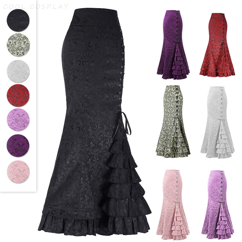 Jupes longues femmes Punk queu - Vintage Fashion Fabrics avis et prix