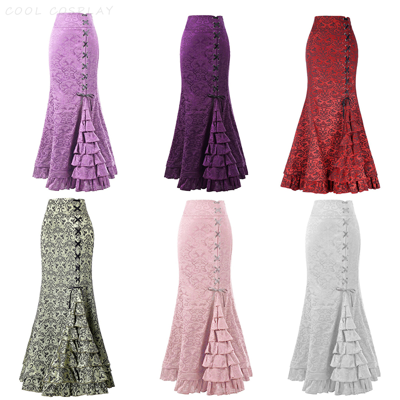 Jupes longues femmes Punk queu - Vintage Fashion Fabrics avis et prix