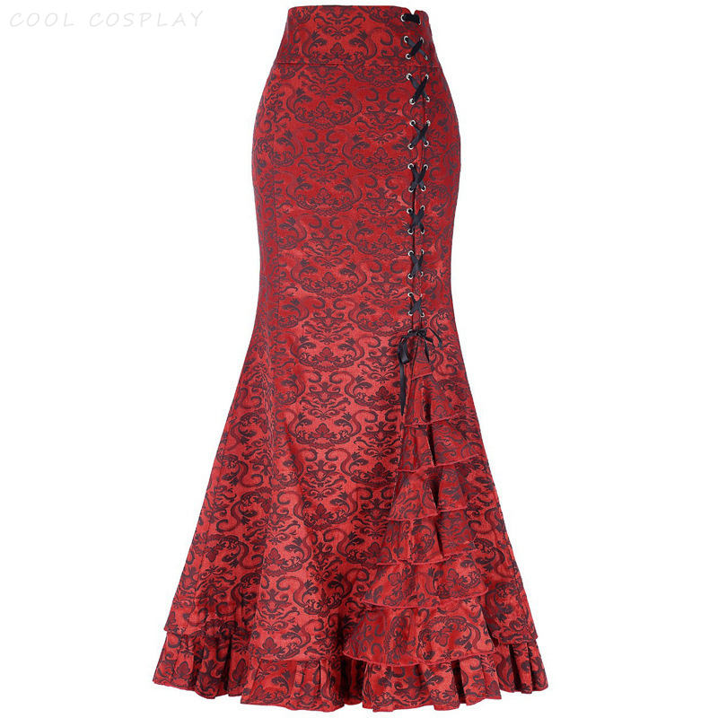 Jupes longues femmes Punk queu - Vintage Fashion Fabrics avis et prix