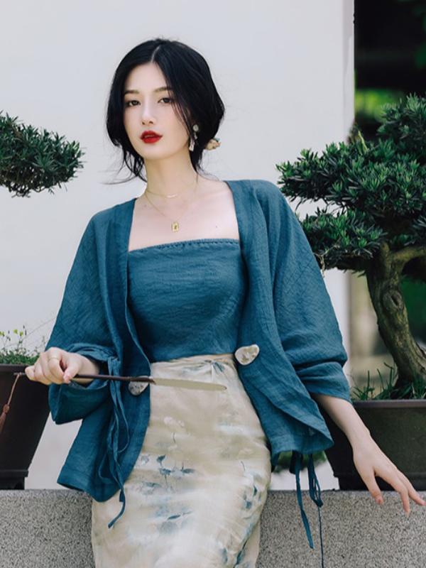 Ensemble jupe et cardigan ouve - Vintage Fashion In Chinese avis et prix