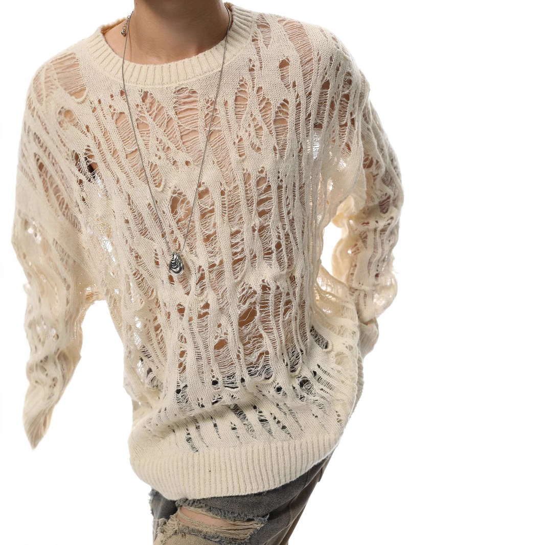 Pull en maille vintage déchiré - Vintage Fashion In Japan avis et prix