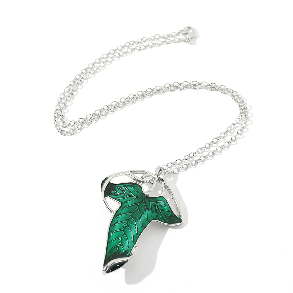 Collier pendentif feuille vert - Vintage Urban Fashion avis et prix