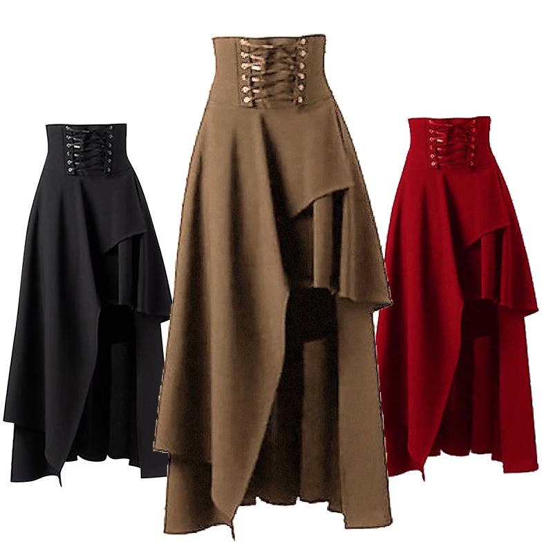 Jupe maxi irrégulière à lacets - Vintage Fashion In Japan avis et prix