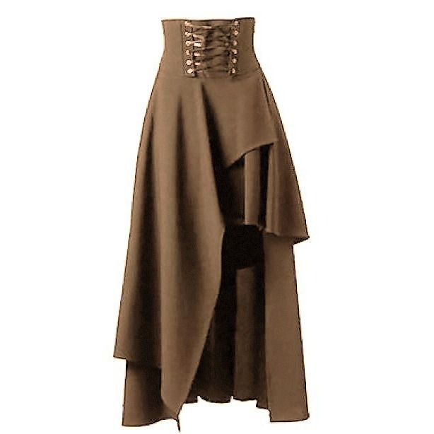 Jupe maxi irrégulière à lacets - Vintage Fashion In Japan avis et prix