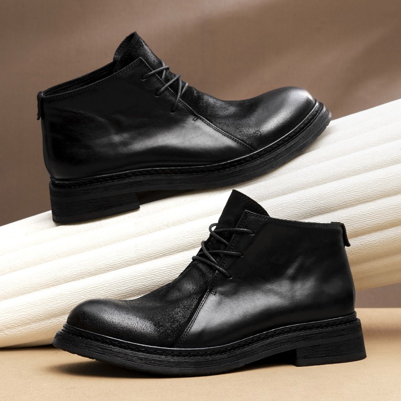 Bottes en cuir véritable vinta - Vintage Fashion For Mens avis et prix