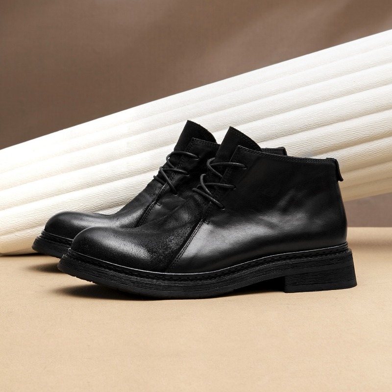 Bottes en cuir véritable vinta - Vintage Fashion For Mens avis et prix