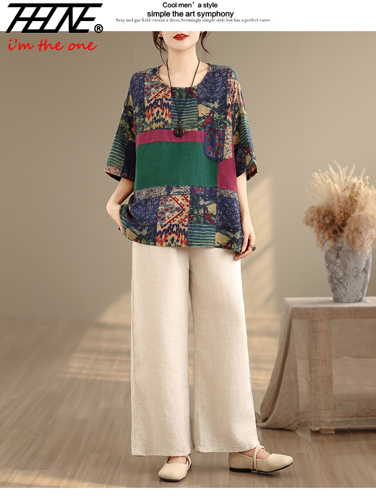 THHONE Blouse Femme Grande Tai - Vintage Fashion Fabrics avis et prix
