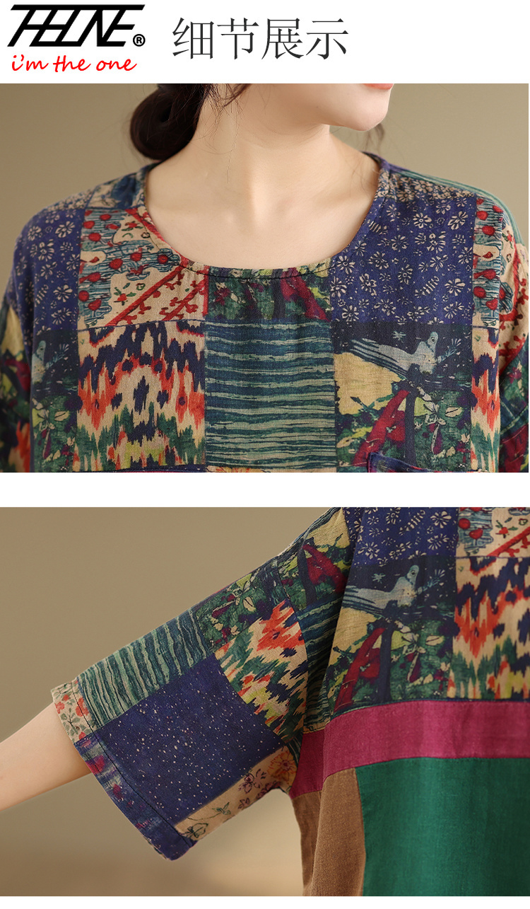 THHONE Blouse Femme Grande Tai - Vintage Fashion Fabrics avis et prix