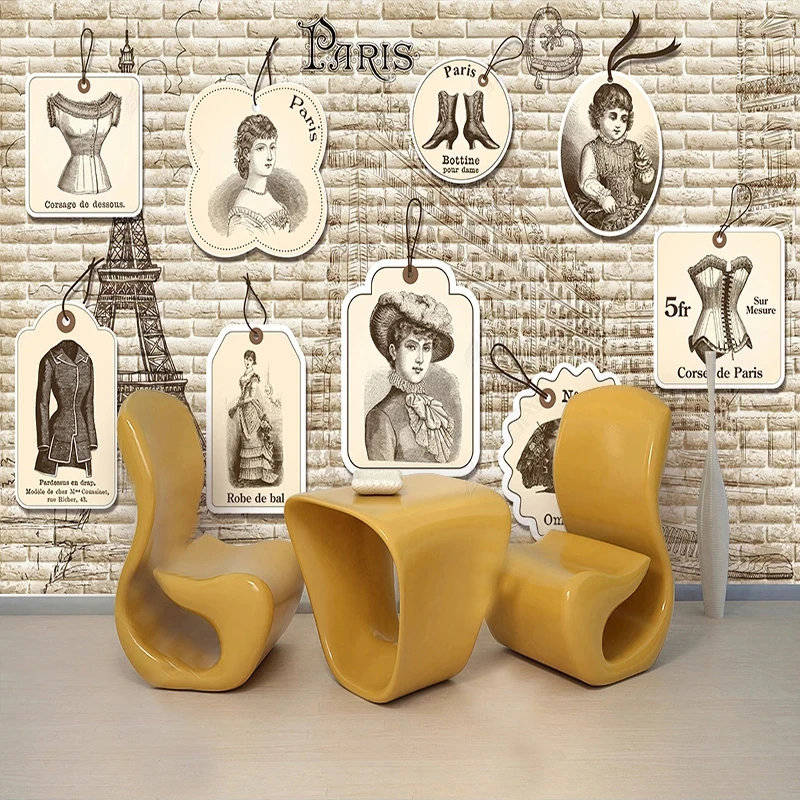 Papier peint photo 3D mural st - Vintage Fashion Labels avis et prix