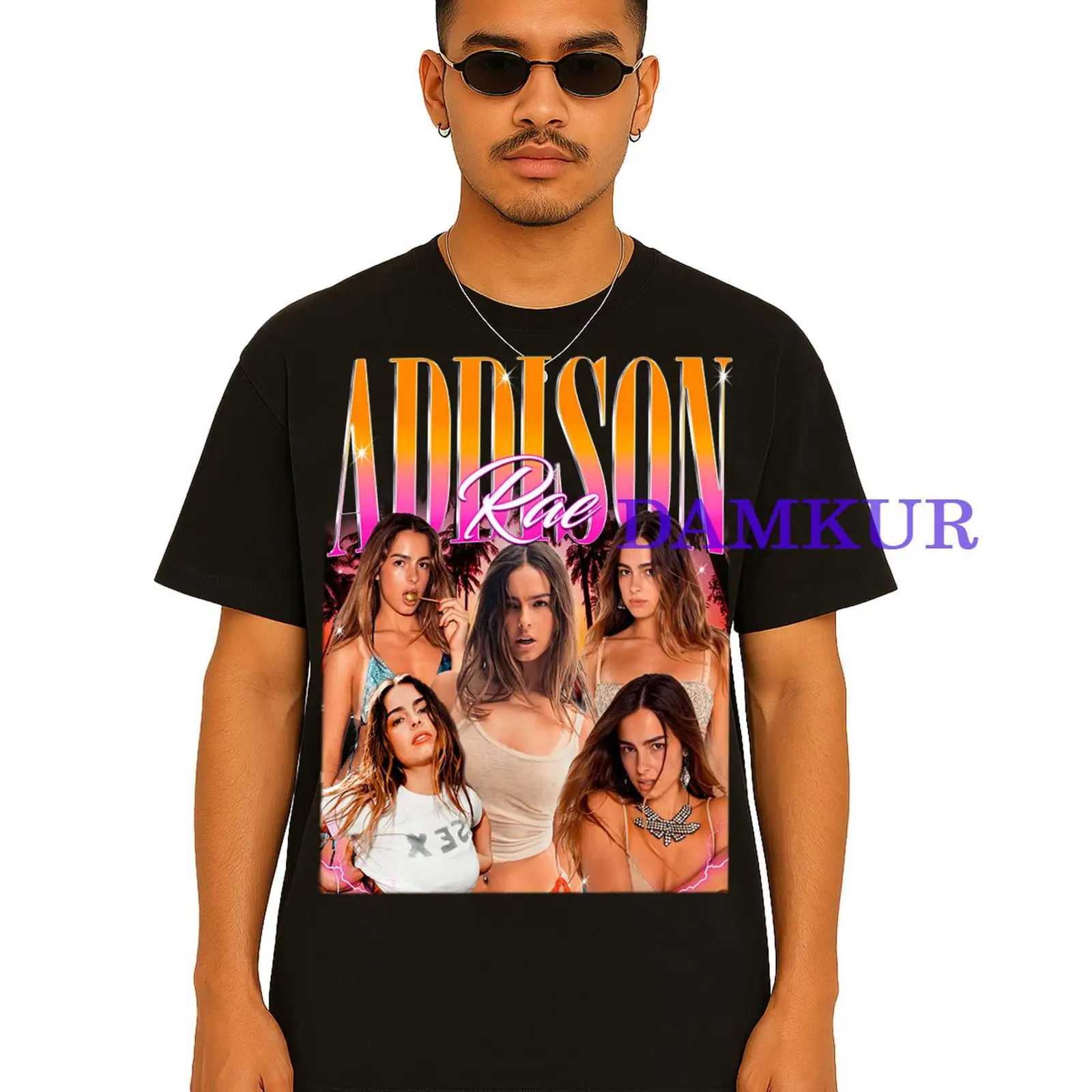 T-shirt vintage Addison Rae st - Vintage Fashion Influencers avis et prix