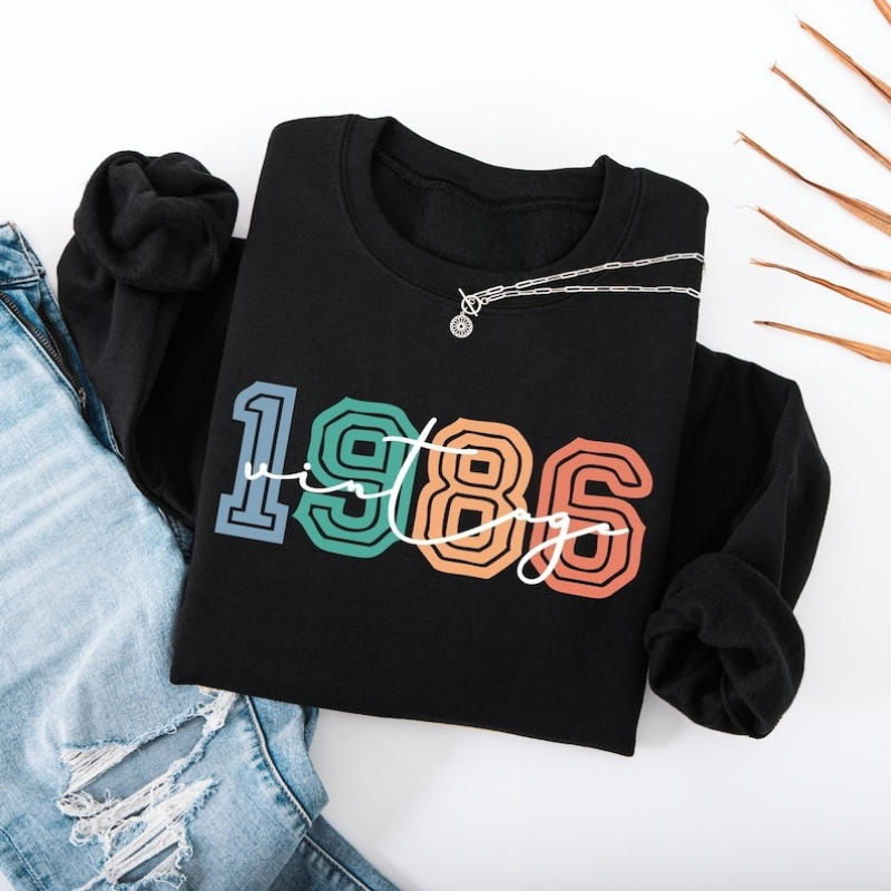 Sweat-shirt vintage 1986 pour  - Vintage Fashion Retro Outfit avis et prix
