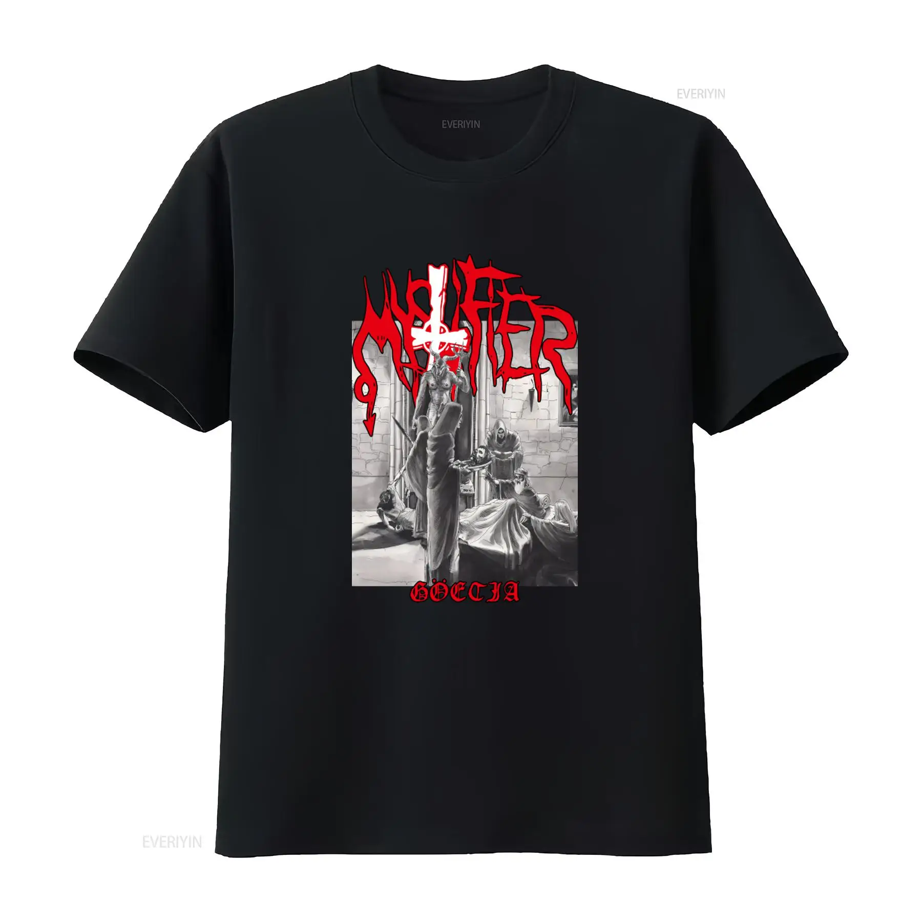 T-shirt en métal noir Mystifie - Vintage Fashion Influencers avis et prix